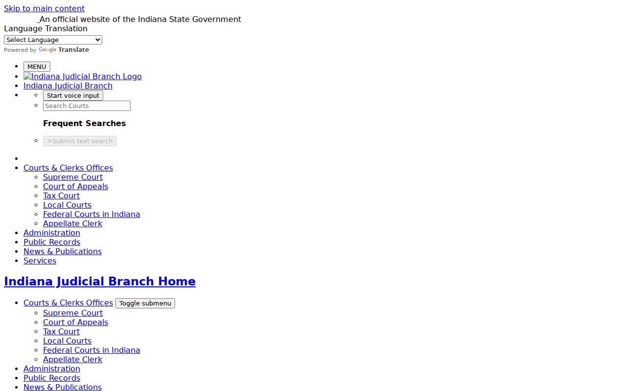 Blackford County warrant record access table